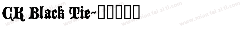 CK Black Tie字体转换